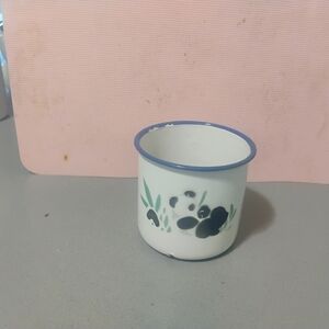 Charming Panda Enamel Mug - White and Black